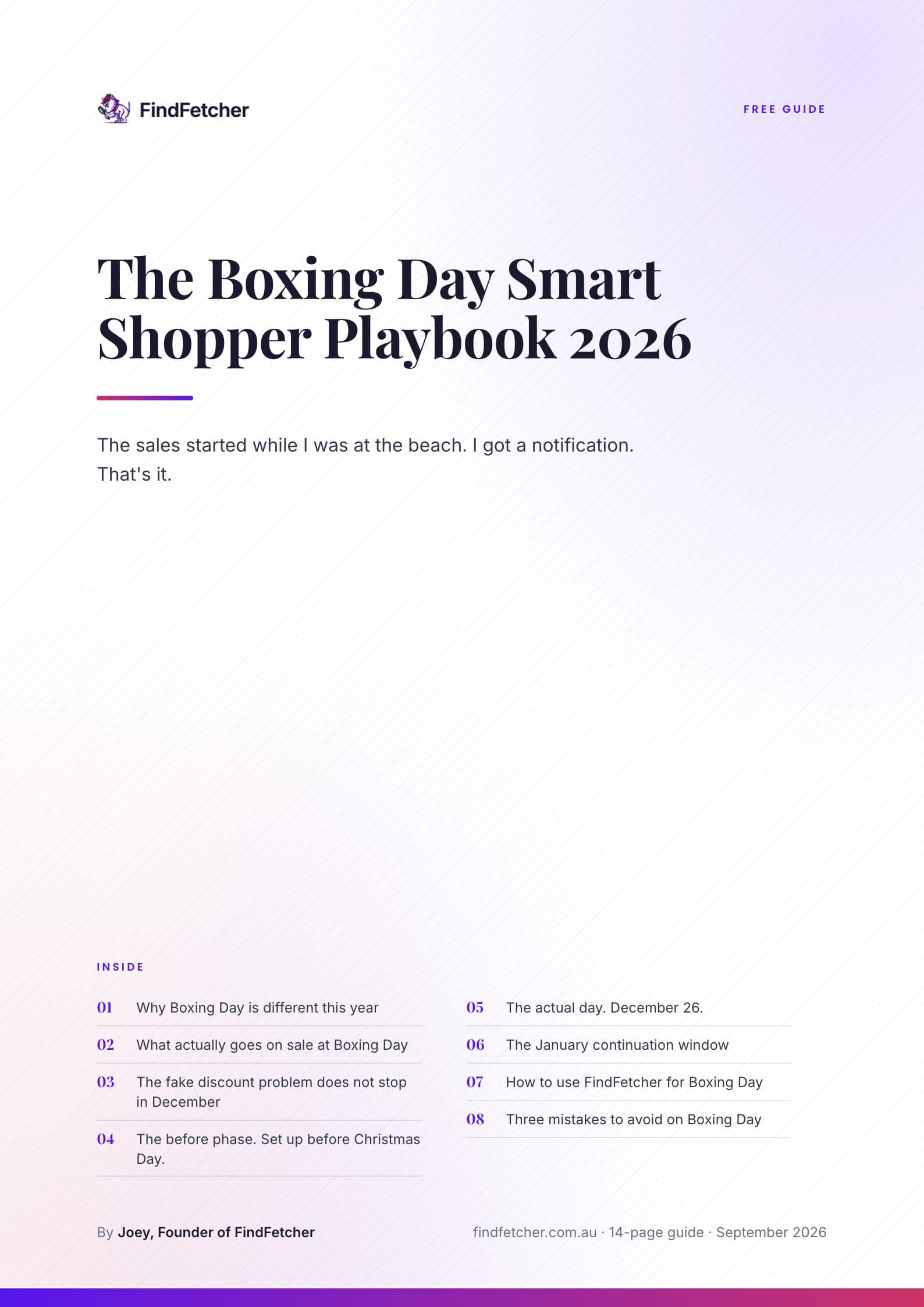 The Boxing Day Smart Shopper Playbook 2026 cover
