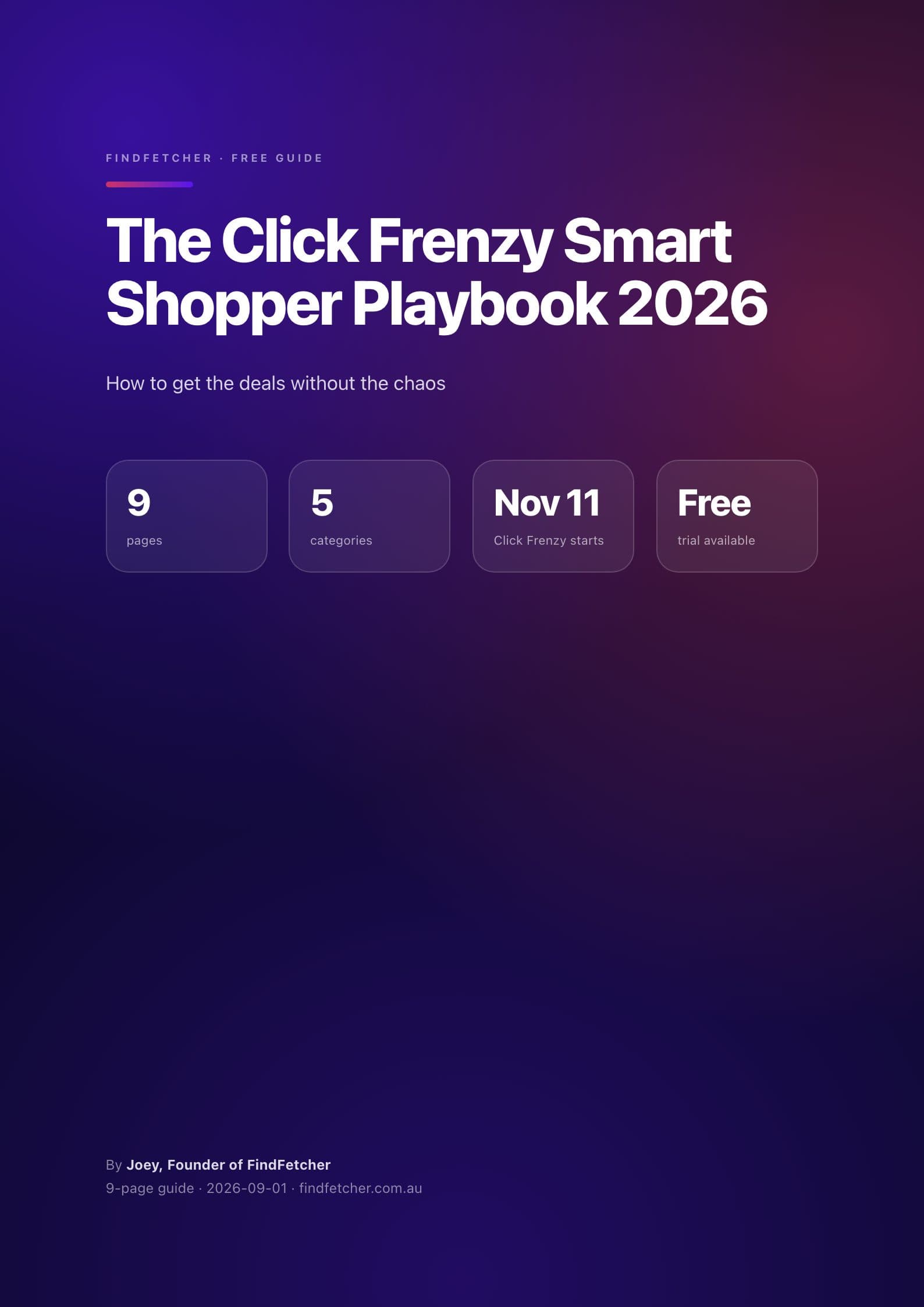 The Click Frenzy Smart Shopper Playbook 2026 cover