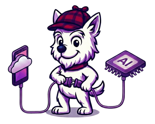 Technology stack visualization showing AI, cloud, and database infrastructure